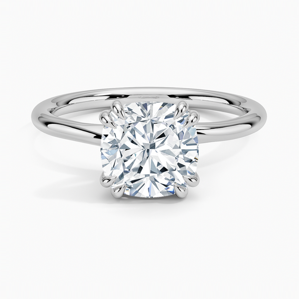 DDRG80 - Dulce Double Claw Prong Solitaire Engagement Ring