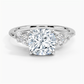 DDRG19 - Camellia Three Stone Diamond Engagement Ring