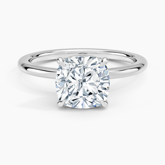 DDRG55 - Hidden Heart Solitaire Engagement Ring