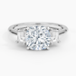 DDRG13 - Embrace Three Stone Trapezoid Diamond Engagement Ring