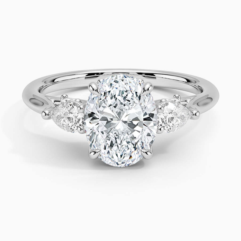 DDRG23 - Secret Garden Gallery Three Stone Diamond Engagement Ring