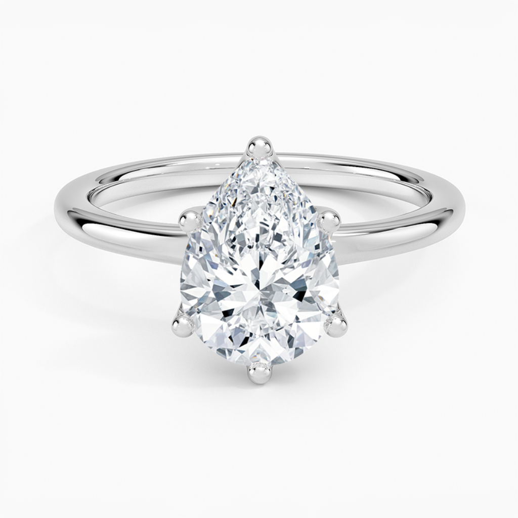 DDRG56 - Fleur Solitaire Engagement Ring