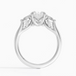 DDRG23 - Secret Garden Gallery Three Stone Diamond Engagement Ring