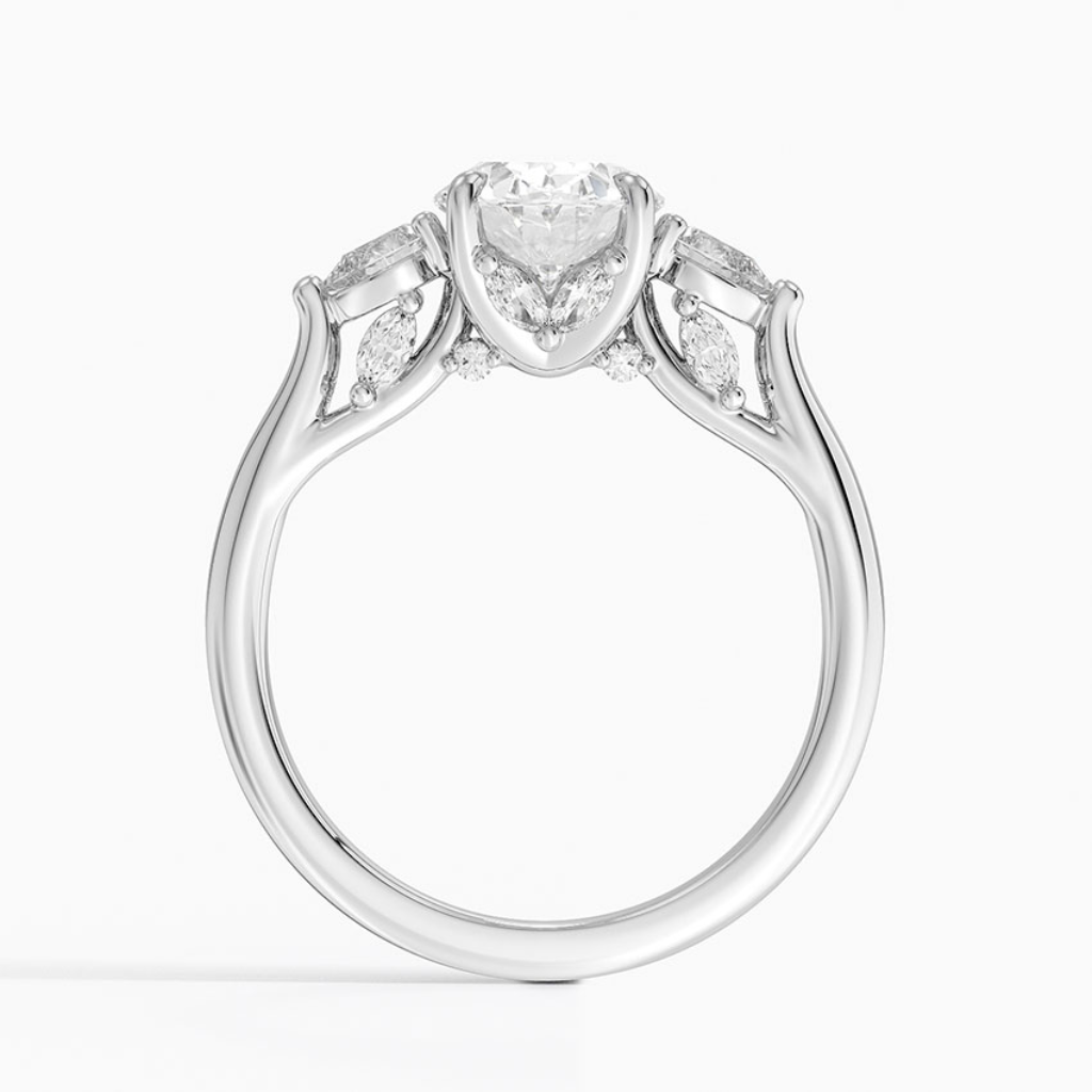 DDRG23 - Secret Garden Gallery Three Stone Diamond Engagement Ring