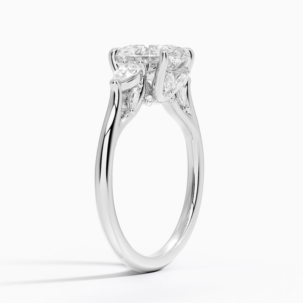 DDRG23 - Secret Garden Gallery Three Stone Diamond Engagement Ring