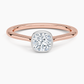 DDRG81 - Mixed Metal Petite Luna Bezel Engagement Ring