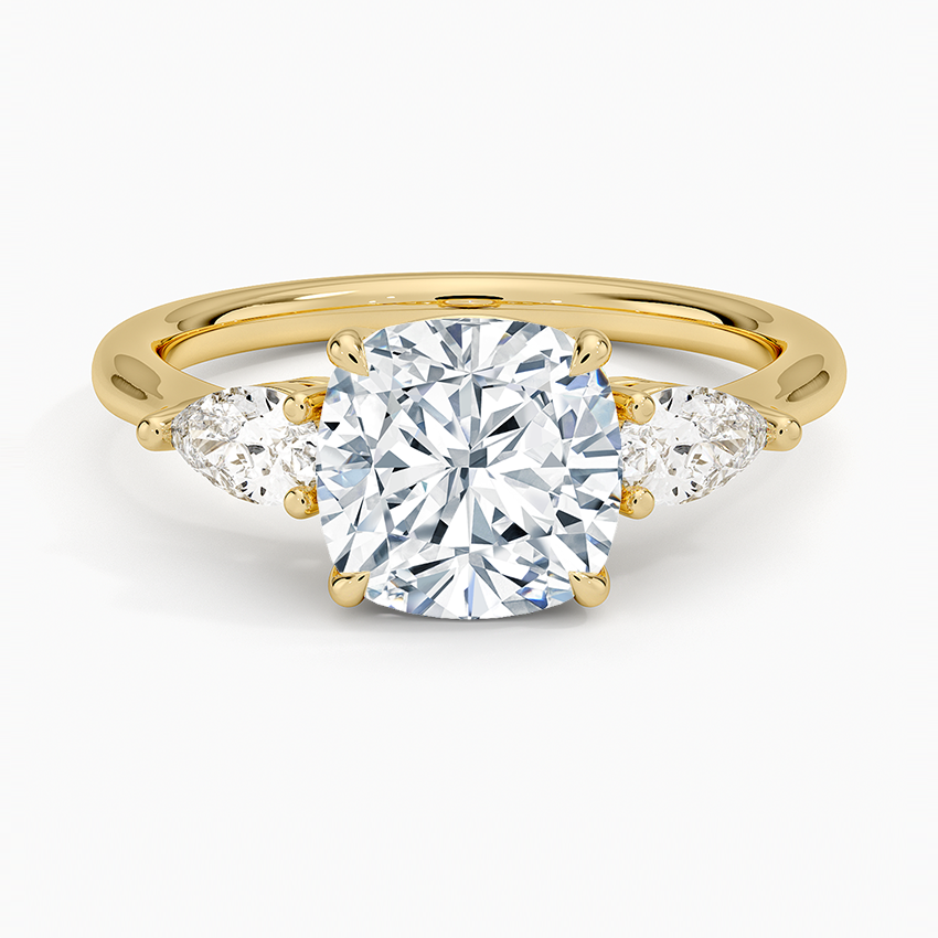 DDRG1 - Petite Opera Three Stone Diamond Engagement Ring