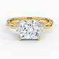 DDRG2 - Petite Twisted Vine Three Stone Diamond Engagement Ring