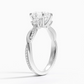 DDRG2 - Petite Twisted Vine Three Stone Diamond Engagement Ring