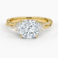 DDRG2 - Petite Twisted Vine Three Stone Diamond Engagement Ring