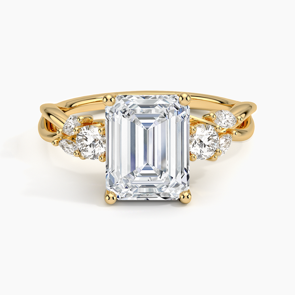 DDRG4 - Willow Three Stone Diamond Engagement Ring