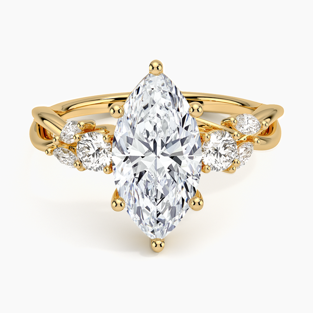 DDRG4 - Willow Three Stone Diamond Engagement Ring