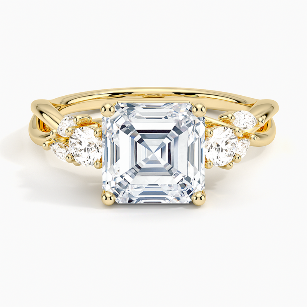 DDRG4 - Willow Three Stone Diamond Engagement Ring