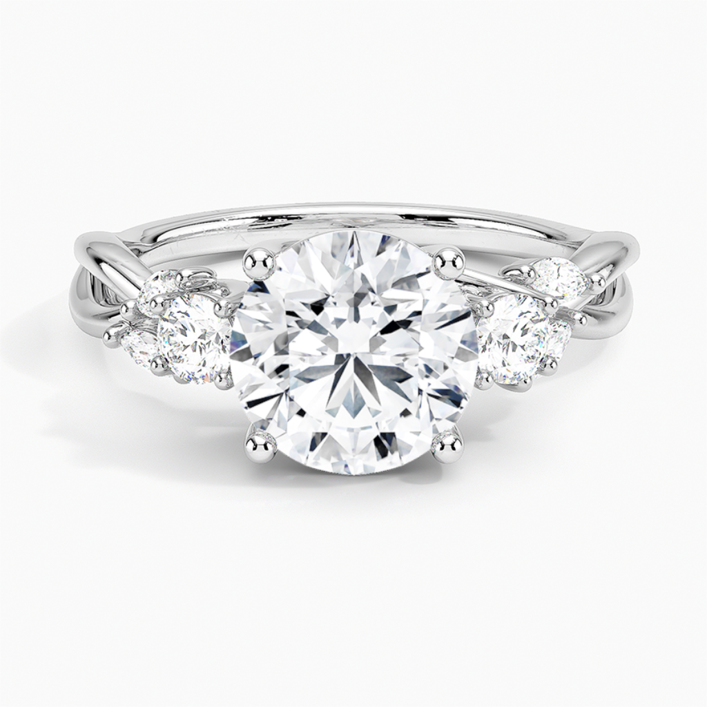 DDRG4 - Willow Three Stone Diamond Engagement Ring