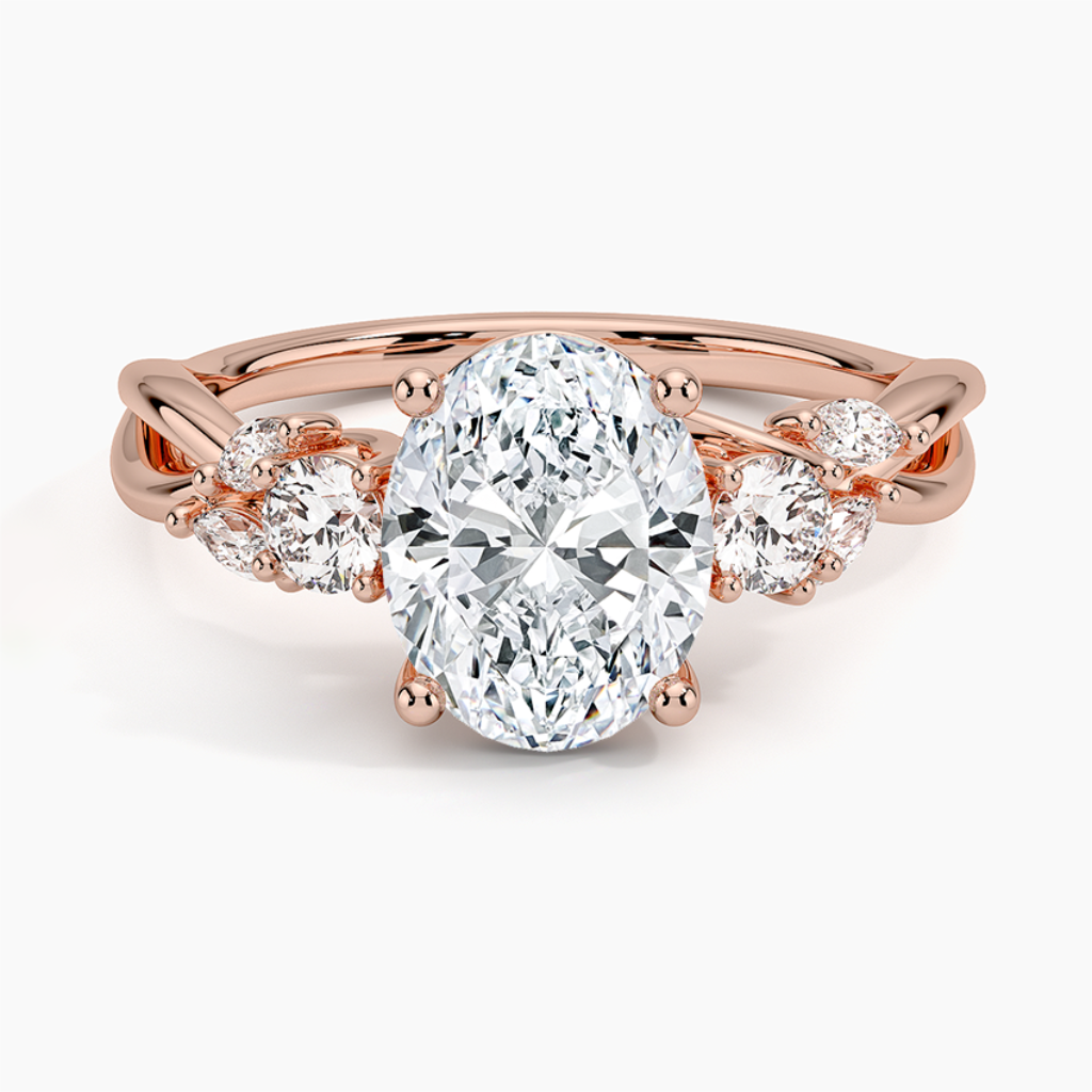 DDRG4 - Willow Three Stone Diamond Engagement Ring