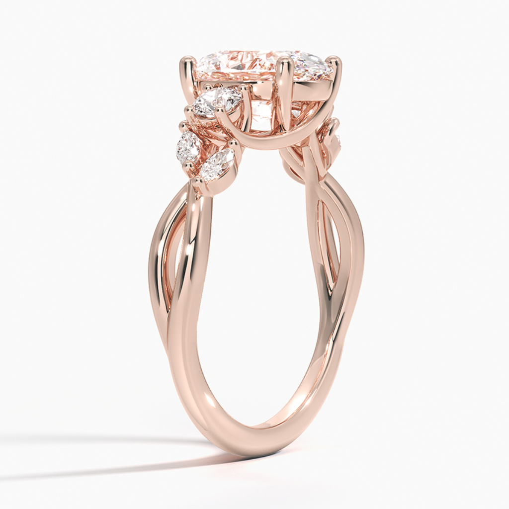 DDRG4 - Willow Three Stone Diamond Engagement Ring