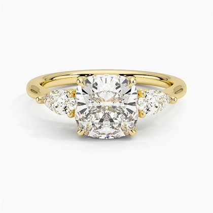 DDRG1 - Petite Opera Three Stone Diamond Engagement Ring